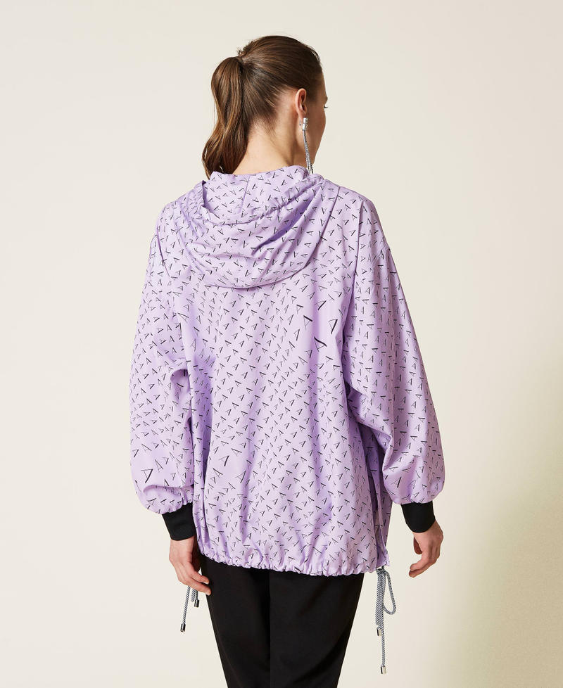Taffeta jacket with all over logo