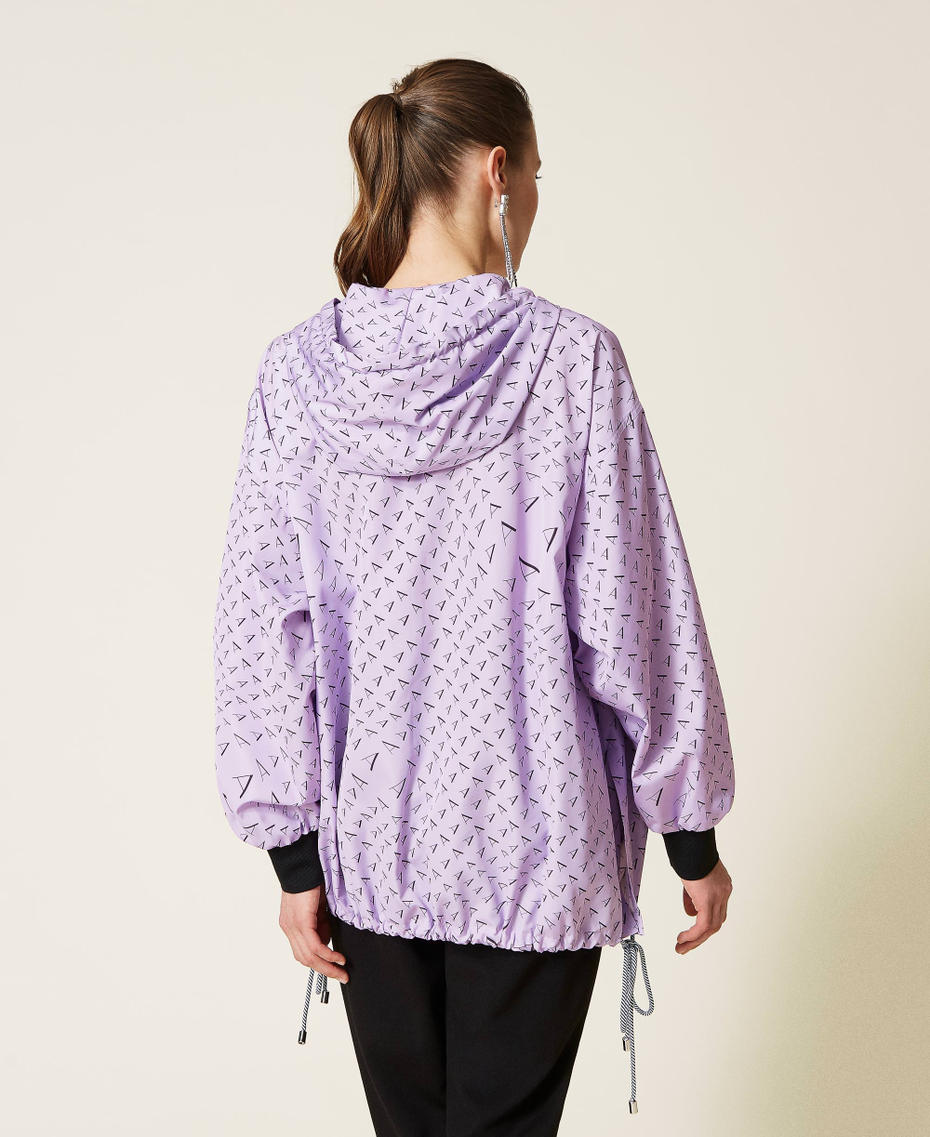 Taffeta jacket with all over logo