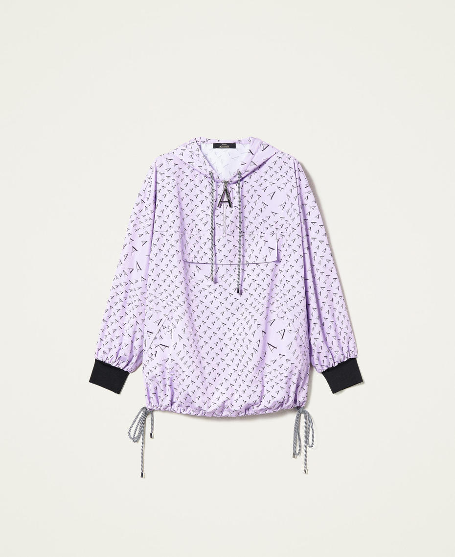 Taffeta jacket with all over logo