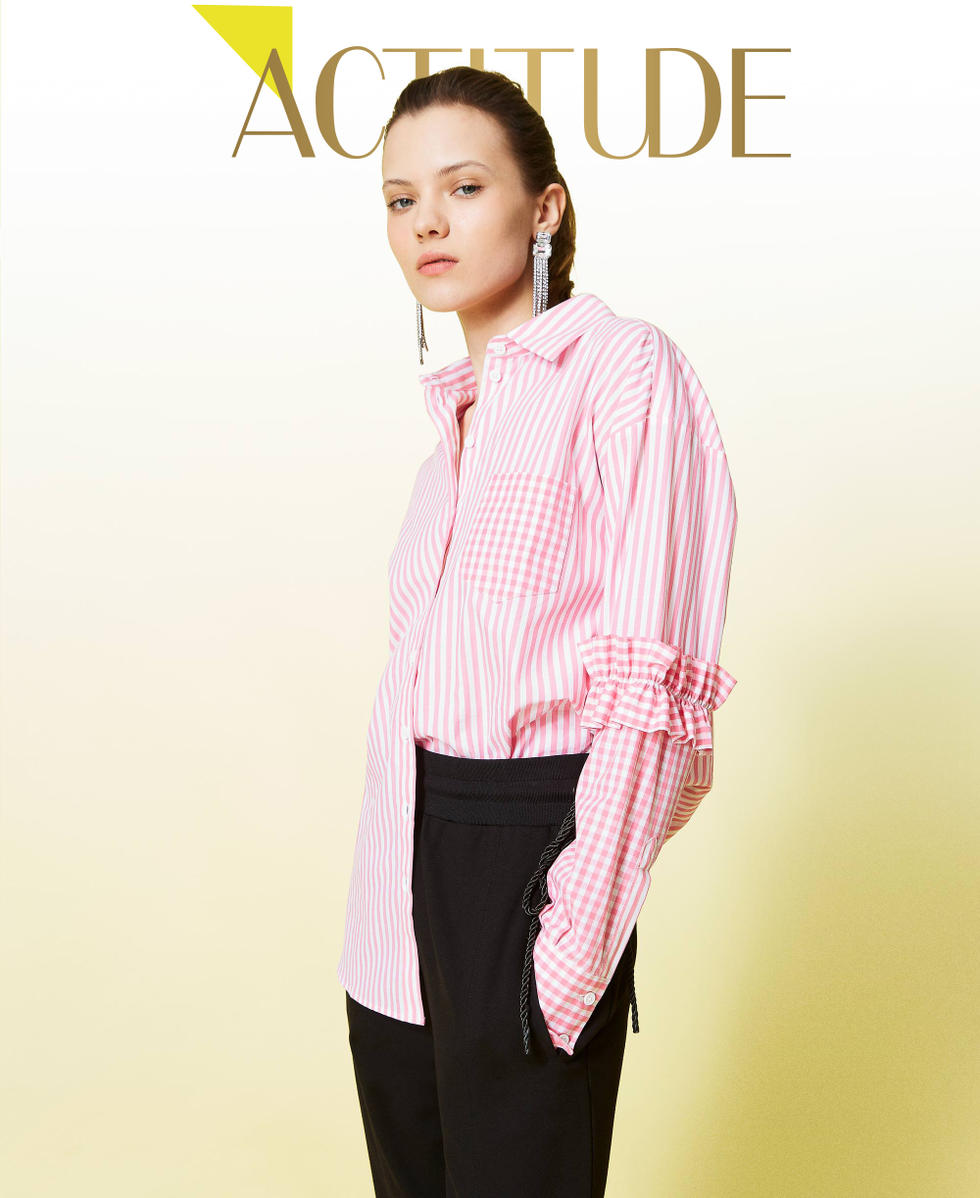 Camisa rayas rosa mujer deals