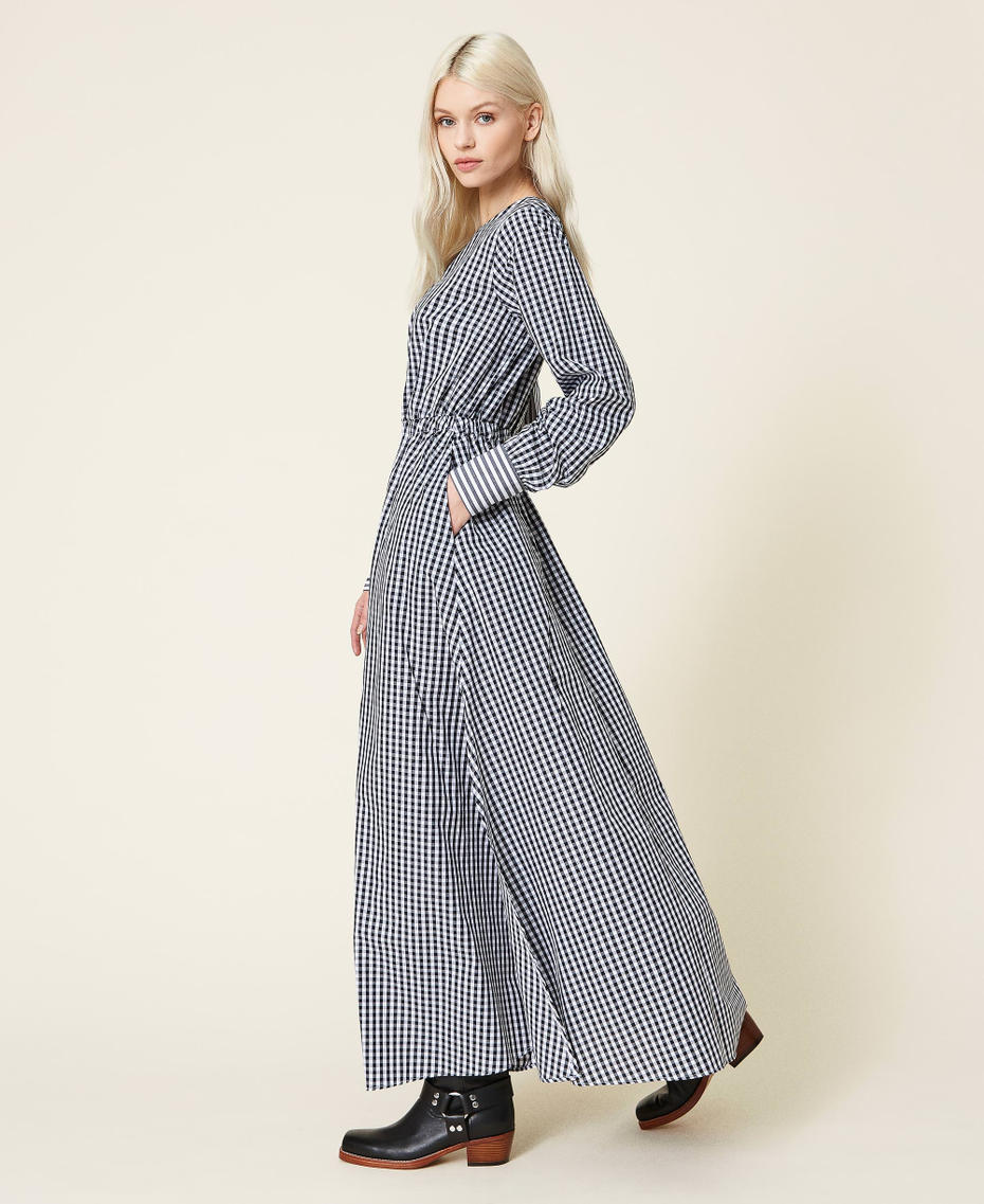 Long gingham dress