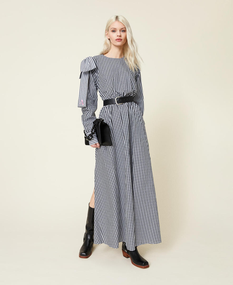 Long gingham dress