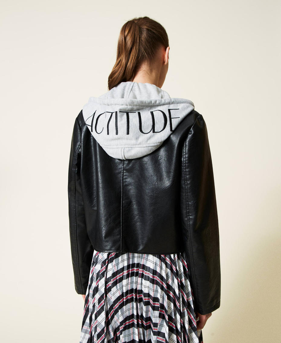 Blouson perfecto avec capuche amovible