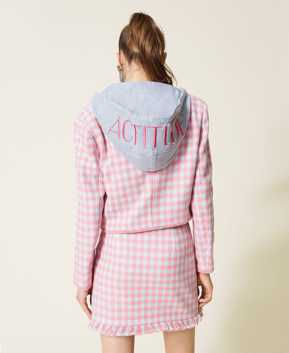 Blouson en pied-de-poule