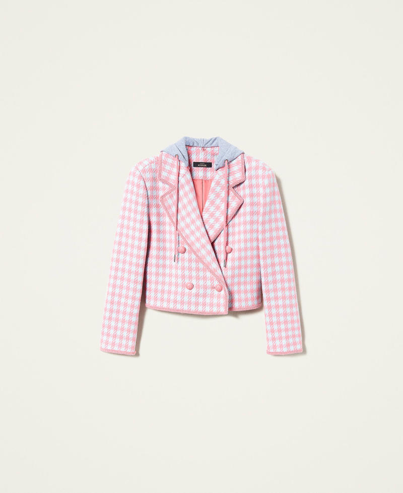 Houndstooth jacket Woman, Pink | TWINSET Milano