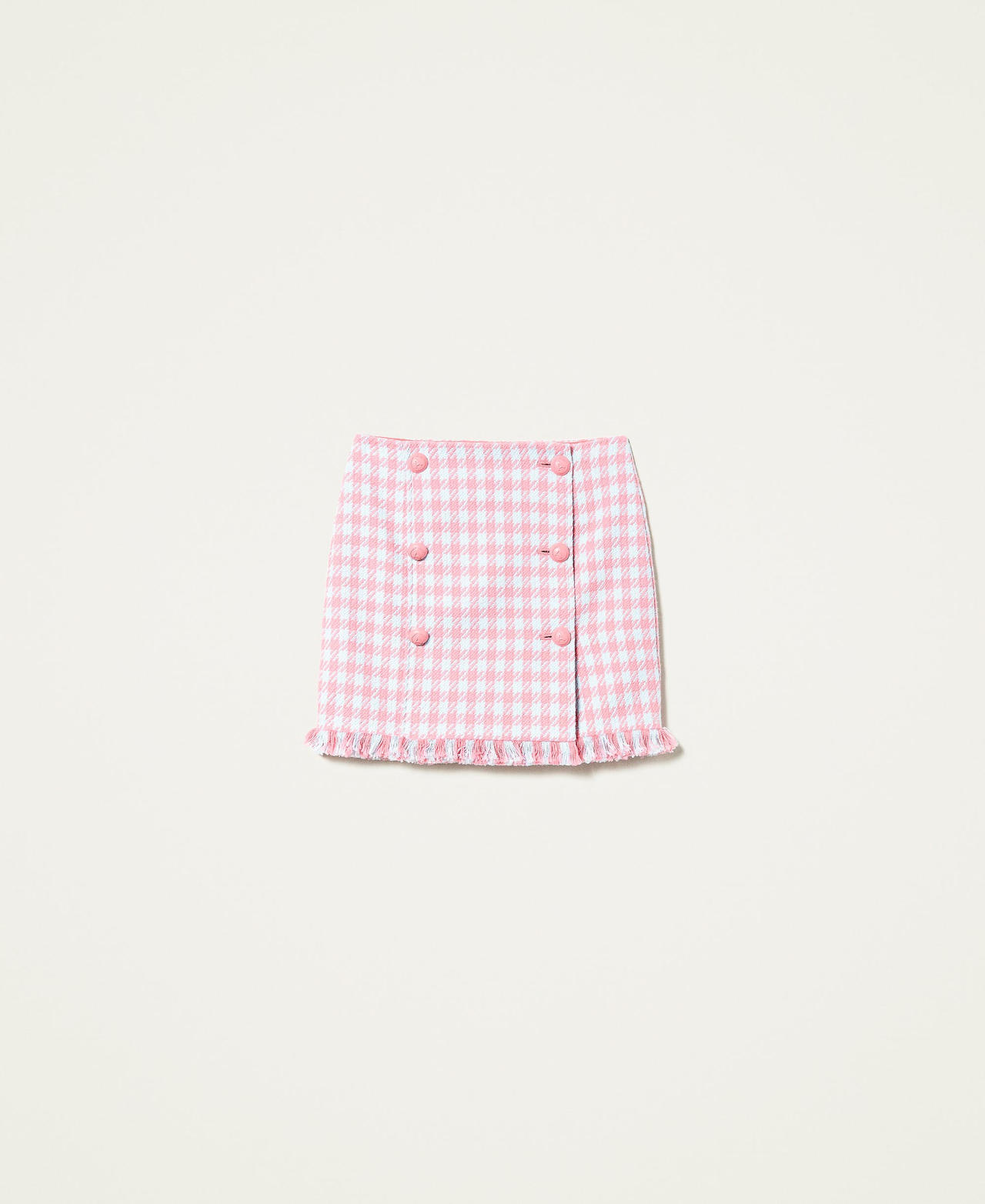 Minifalda de pata de gallo Pata de Gallo Rosa «Hot Pink» / Celeste «Angel» Mujer 221AT2274-0S