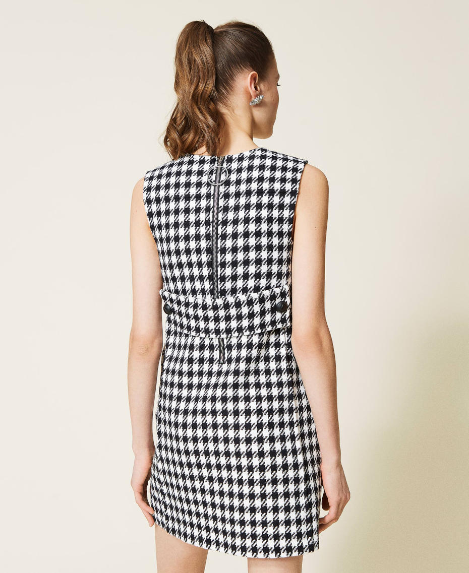 Houndstooth short dress