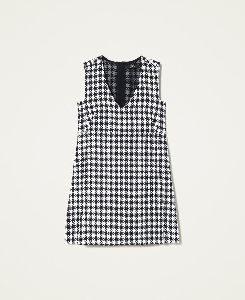 Houndstooth short dress