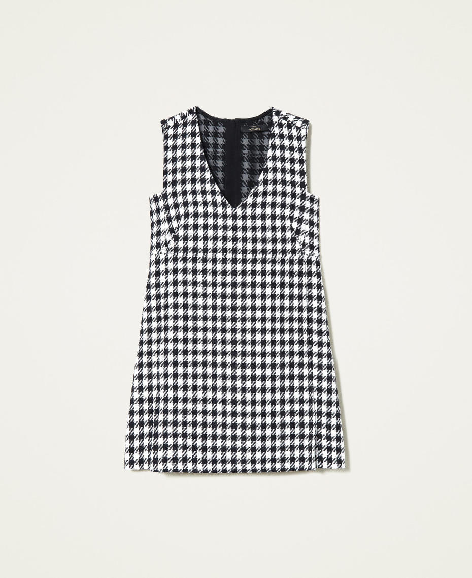 Houndstooth short dress