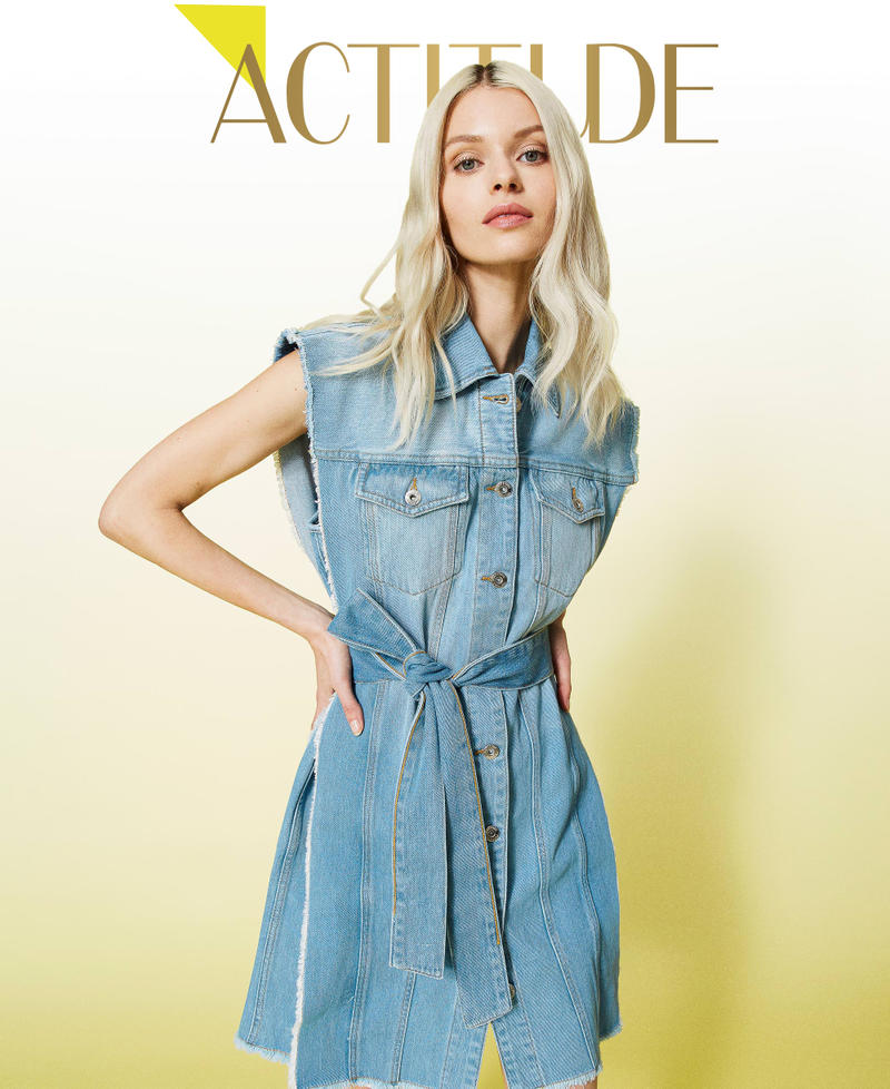 Джинсовое платье-рубашка