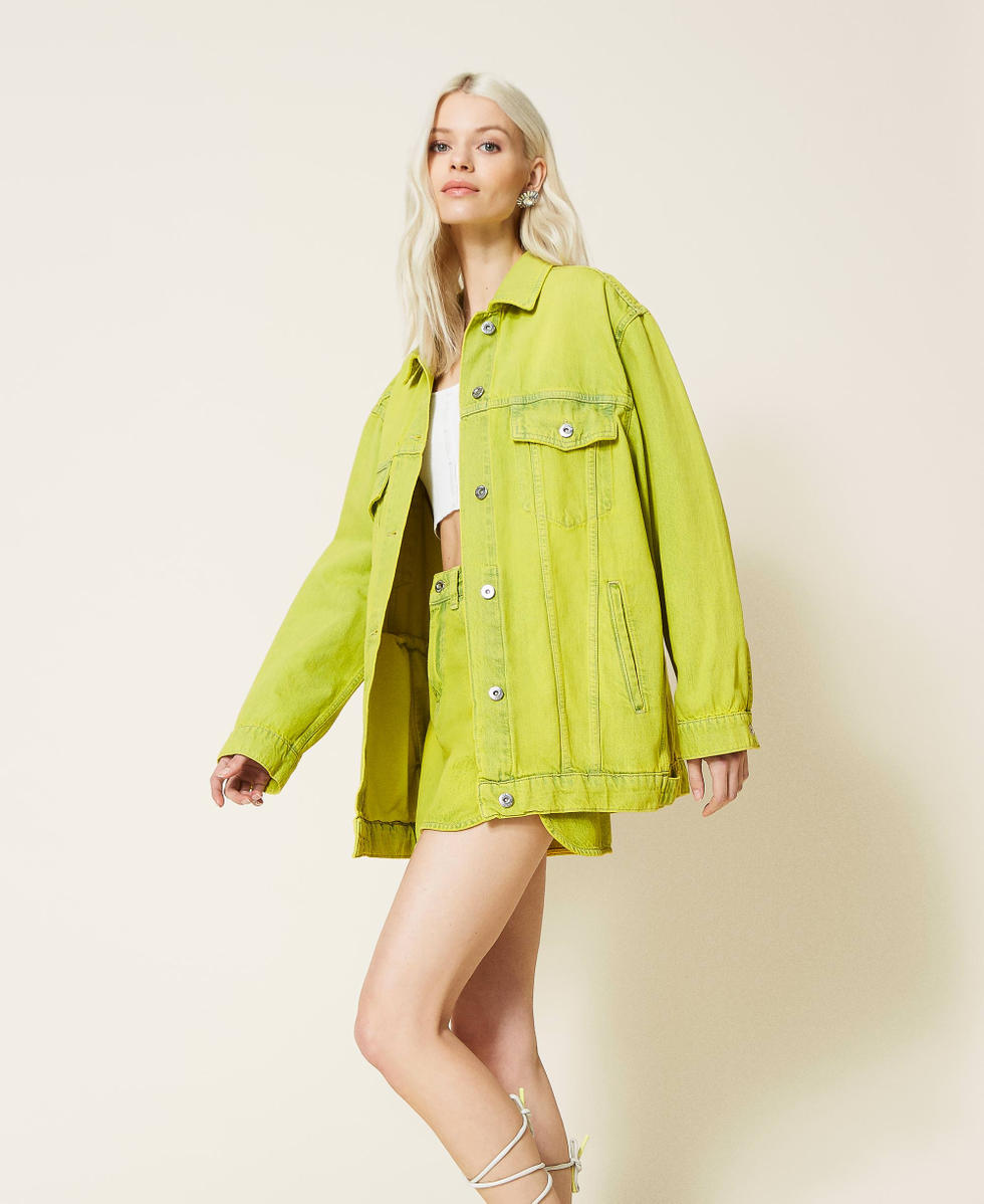 Giubbotto over in jeans sovratinto