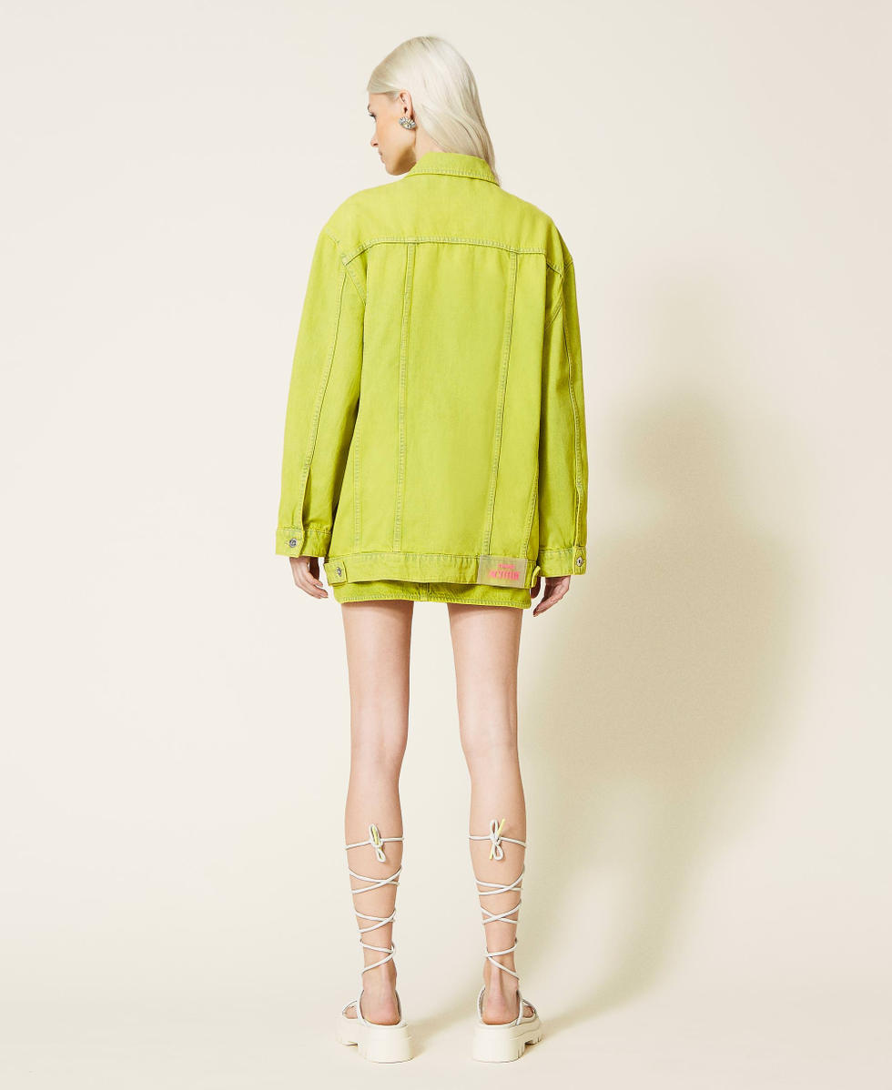 Giubbotto over in jeans sovratinto