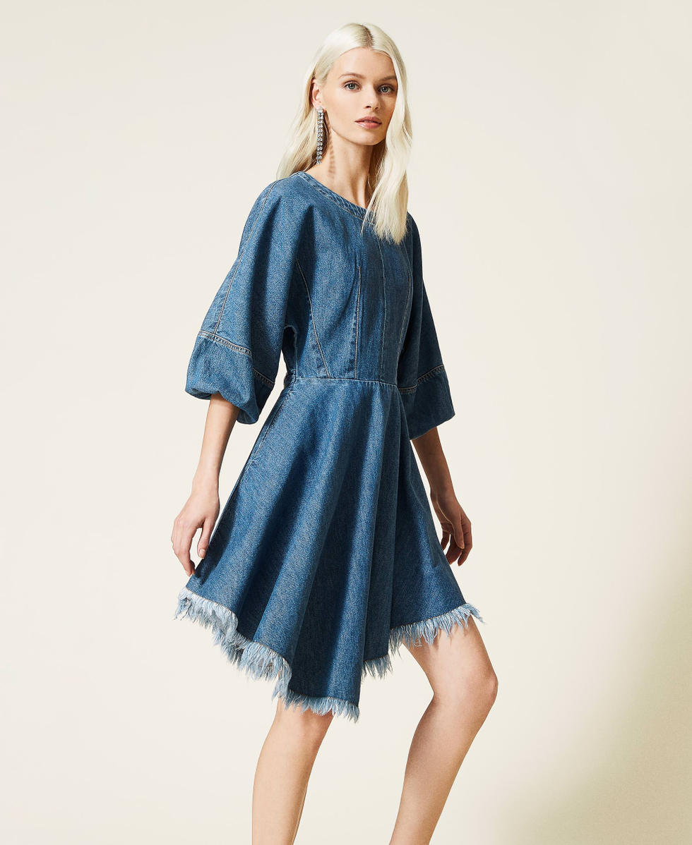 Frayed hem dress clearance