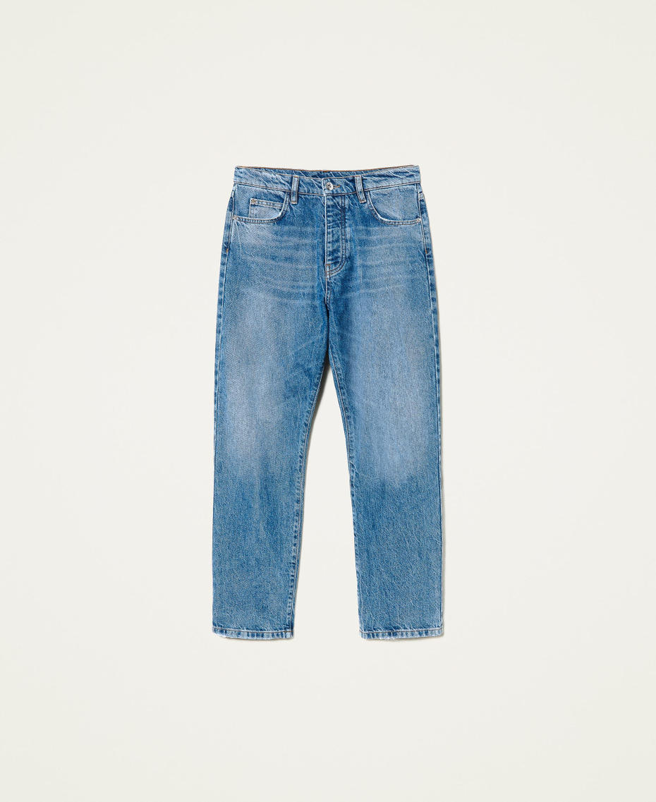 Five-pocket regular jeans "Mid Denim" Blue Woman 221AT233A-0S