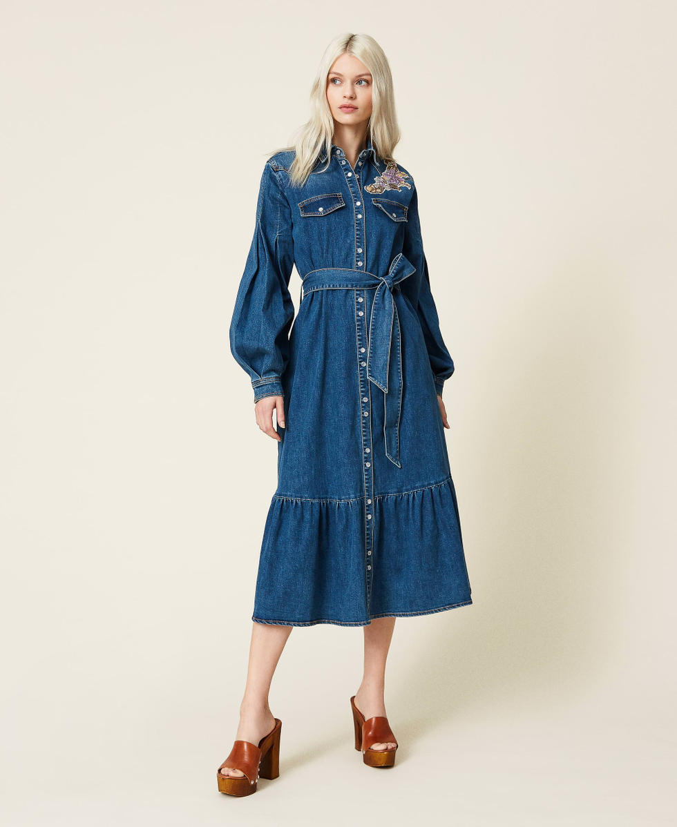 Abito di jeans lungo hot sale