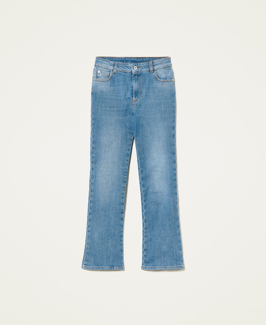 Jeans flare cinque tasche Blu "Denim Medio" Donna 221AT2351-0S
