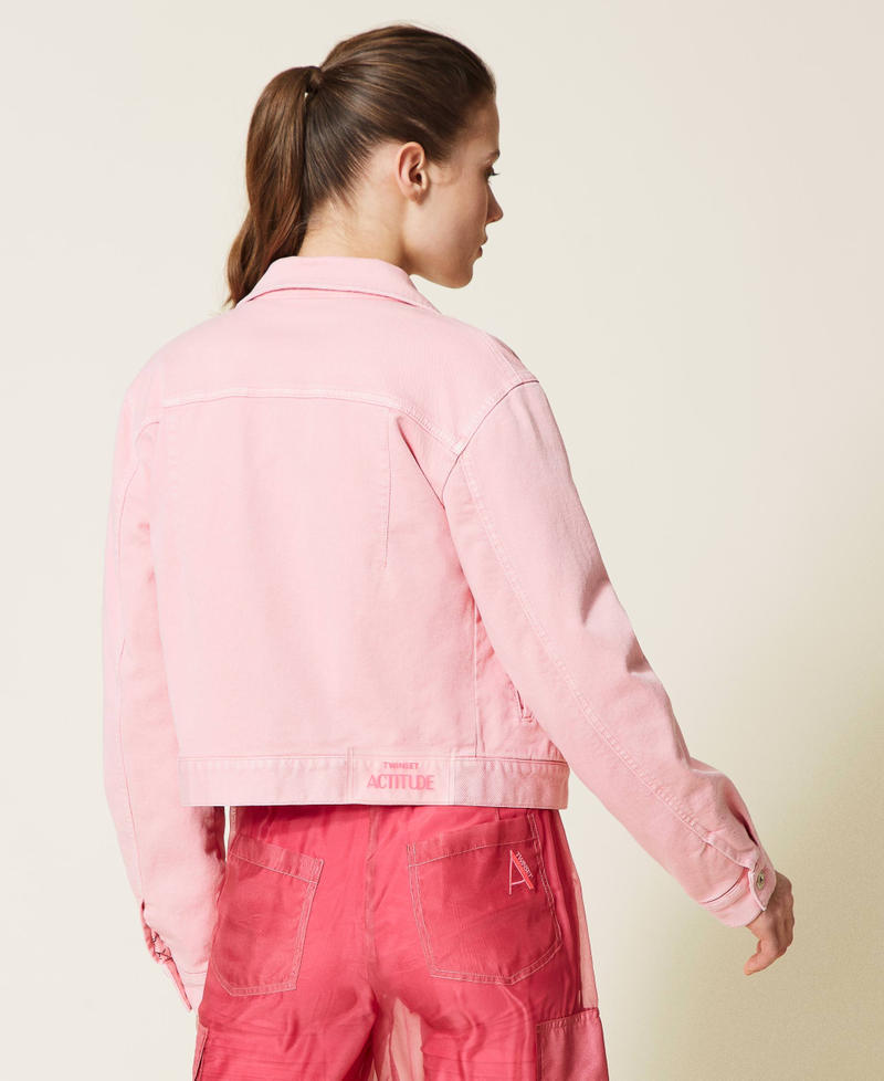 Bull jacket with logo lining "Hot Pink" Woman 221AT2360-05