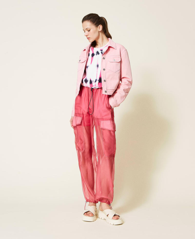 Жакет из плотной ткани на подкладке с логотипом Розовый "Ярко-розовый" женщина 221AT2360-0T