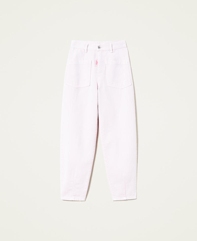Carrot fit bull trousers "Pastel Lilac” Woman 221AT2365-0S