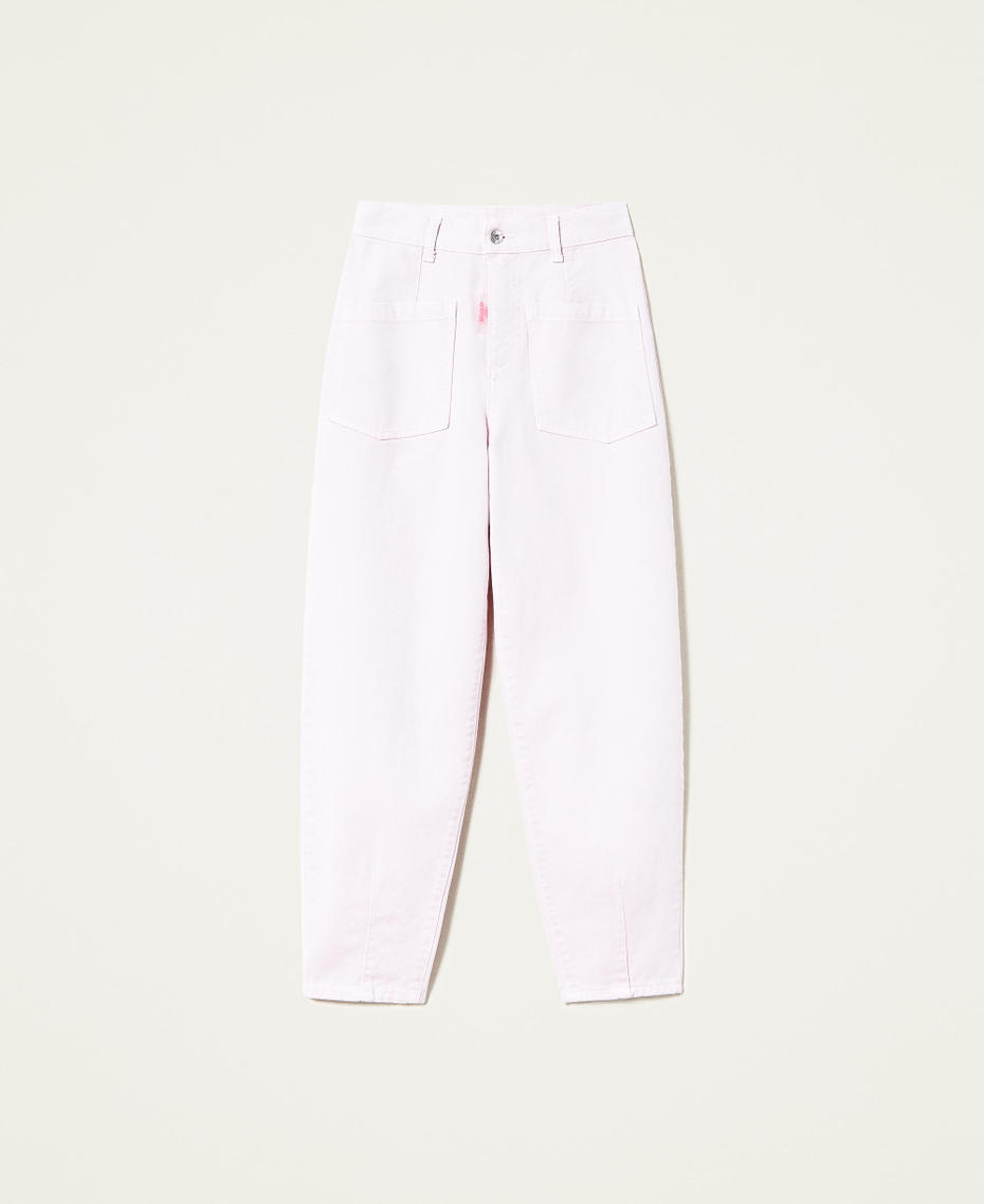 Carrot fit bull trousers "Pastel Lilac” Woman 221AT2365-0S