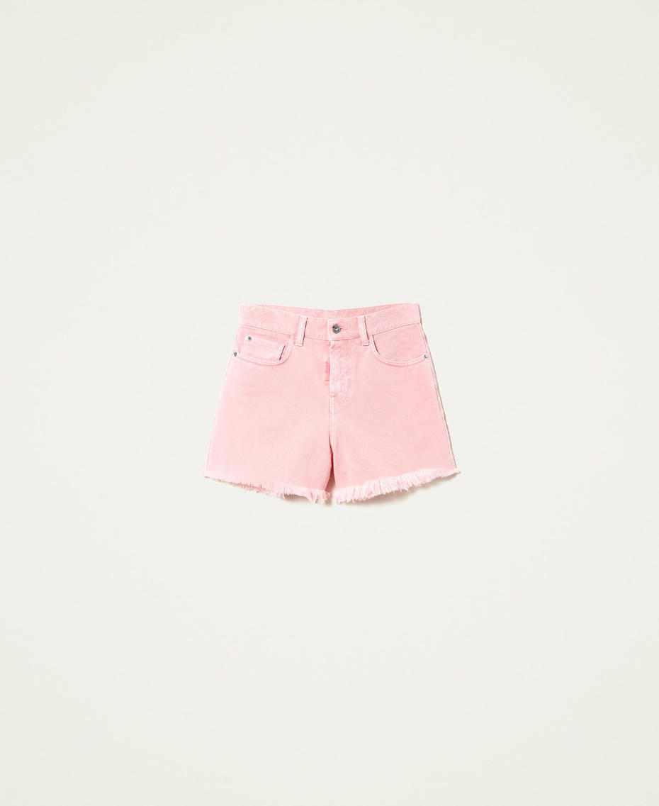 Shorts de bull con bajo deshilachado