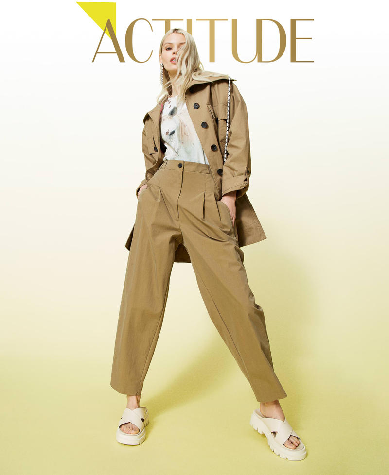 Organic cotton canvas trousers