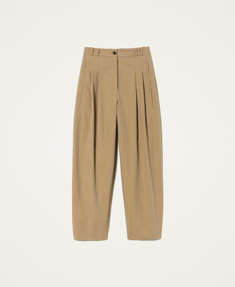 Organic cotton canvas trousers