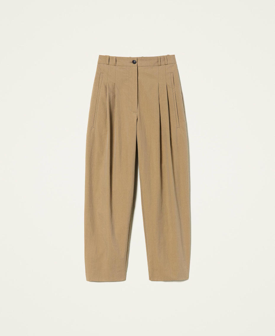 Organic cotton canvas trousers