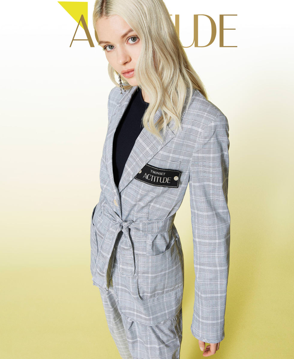 Glen plaid blazer