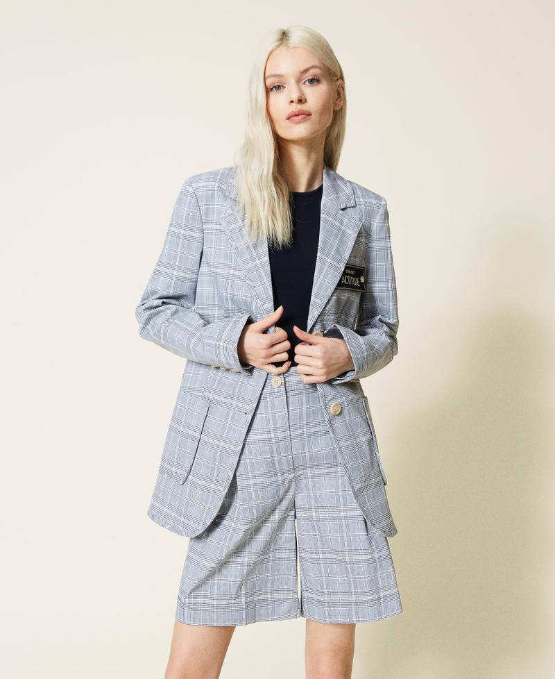 Glen plaid blazer