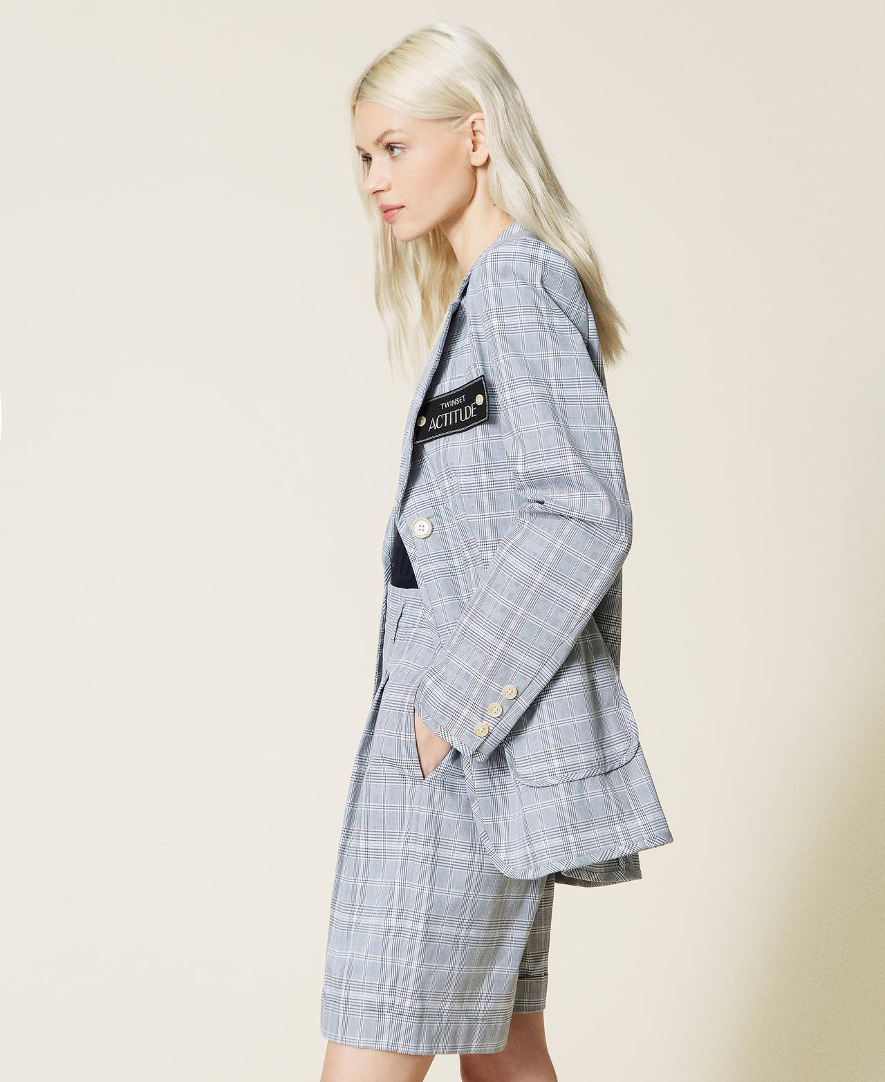 Glen plaid blazer