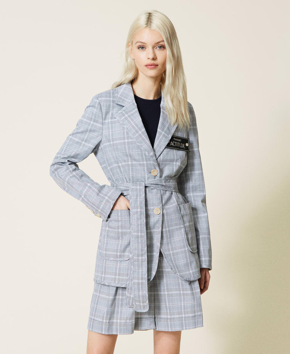 Robe blazer prince de galles discount