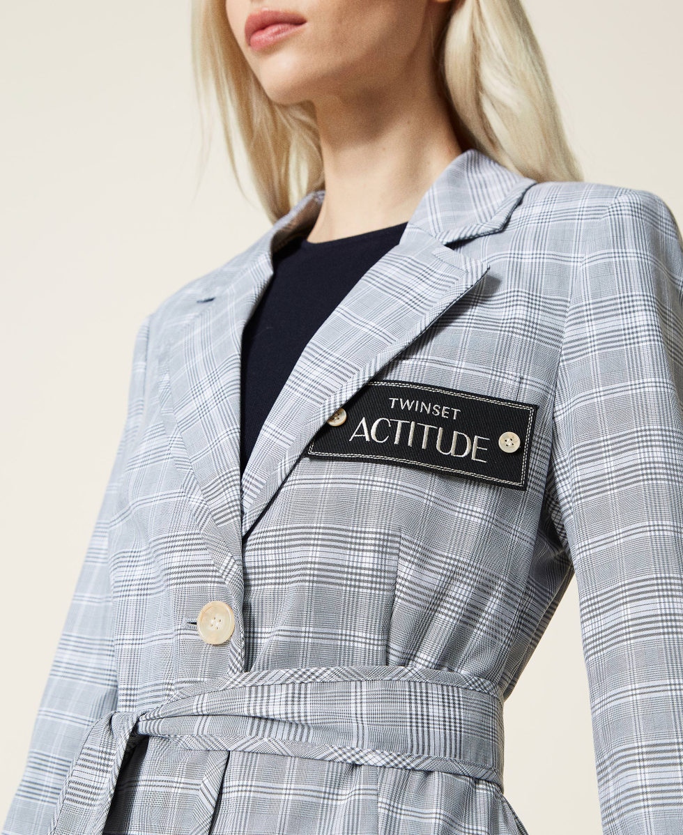 Glen plaid blazer