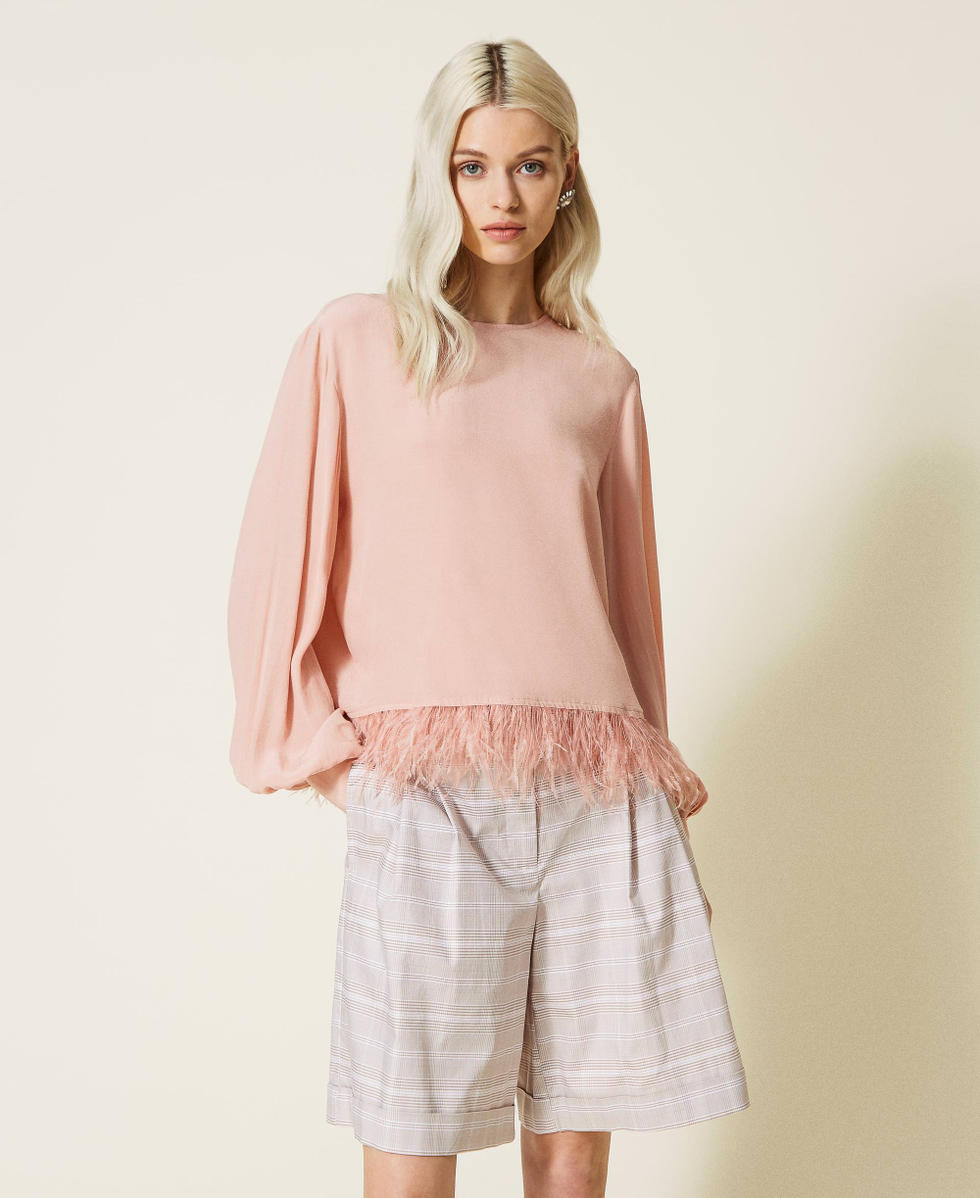 Pink plaid bermuda shorts sale