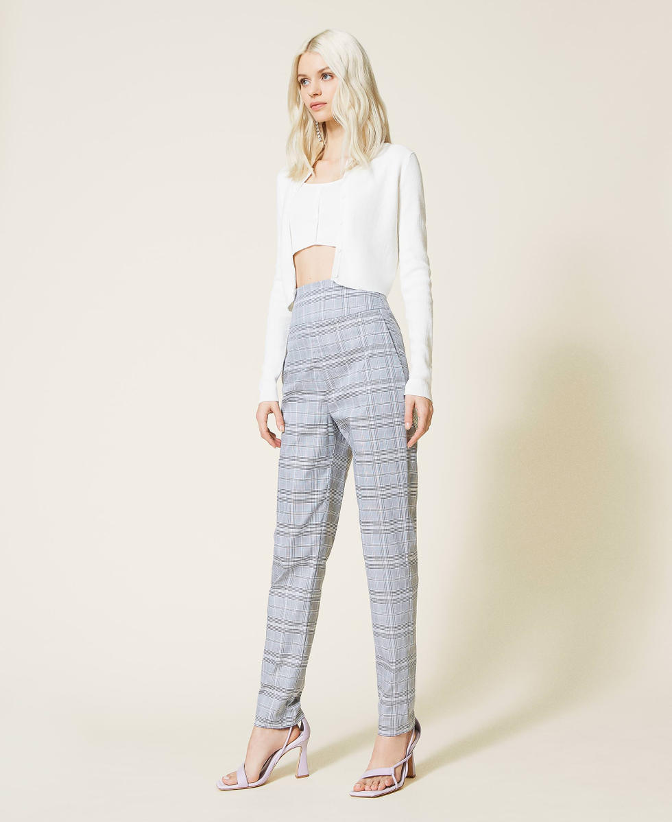 Checkered cigarette trousers deals