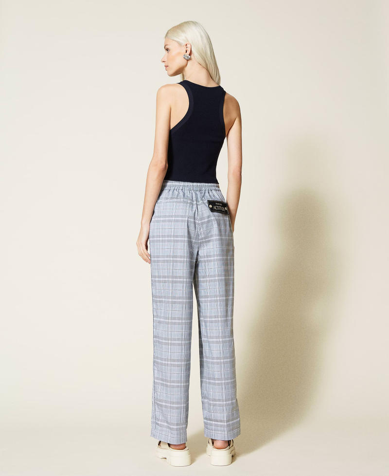 Glen plaid palazzo trousers