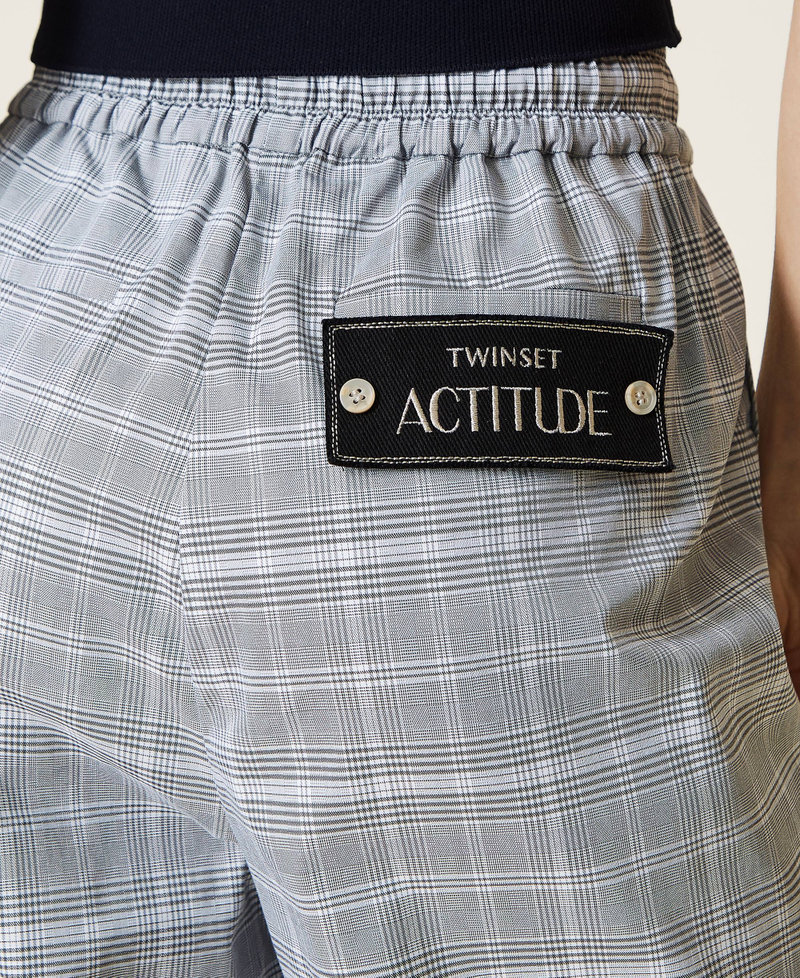 Glen plaid palazzo trousers