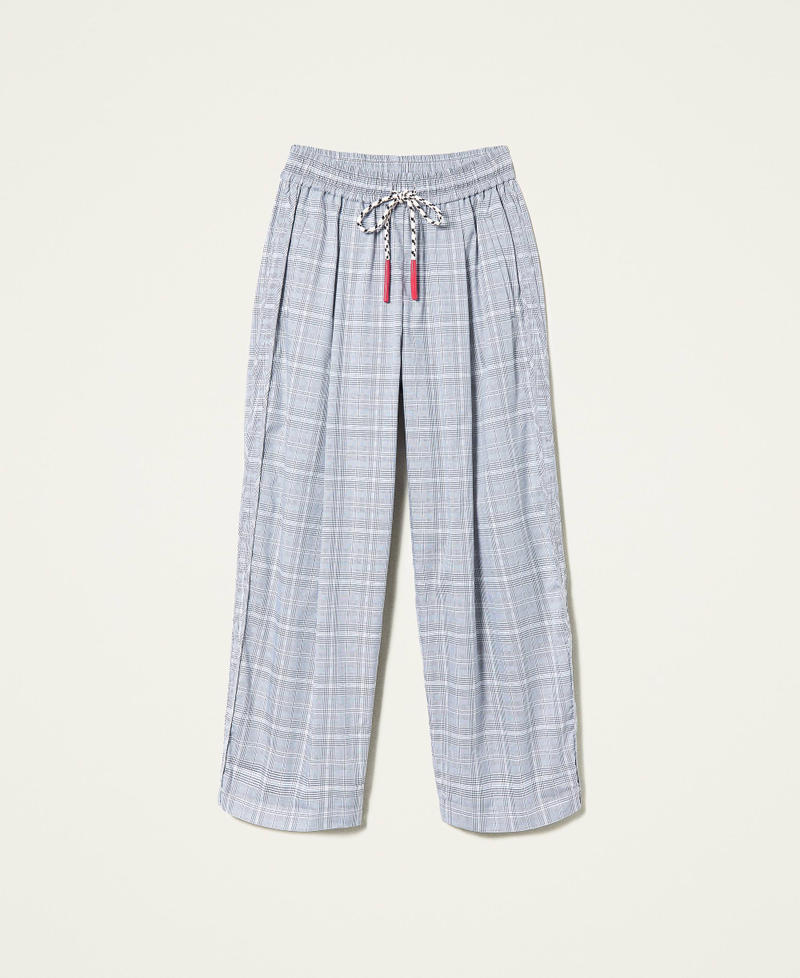 Glen plaid palazzo trousers