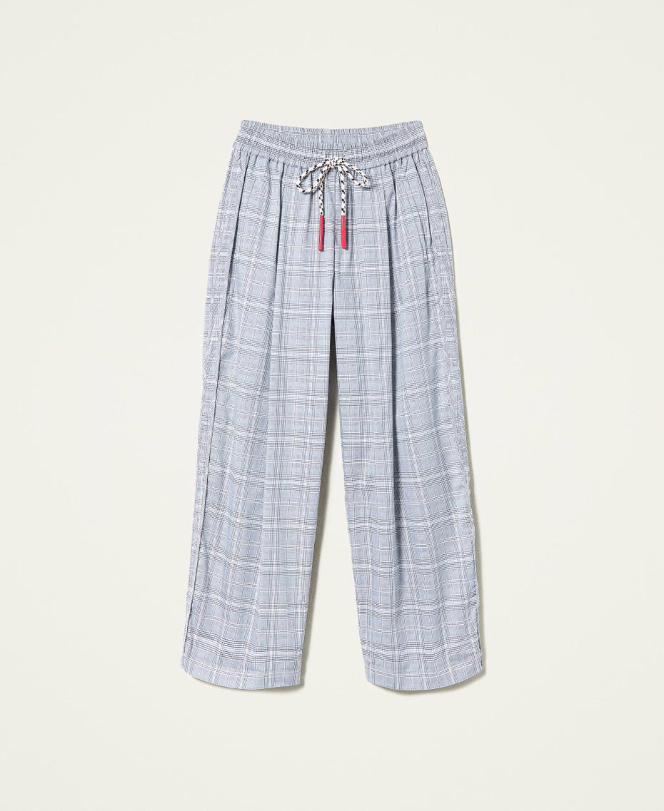 Glen plaid palazzo trousers