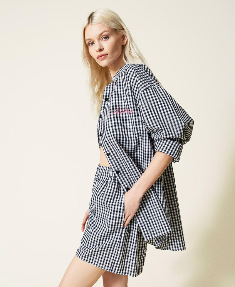 Gingham poplin shirt