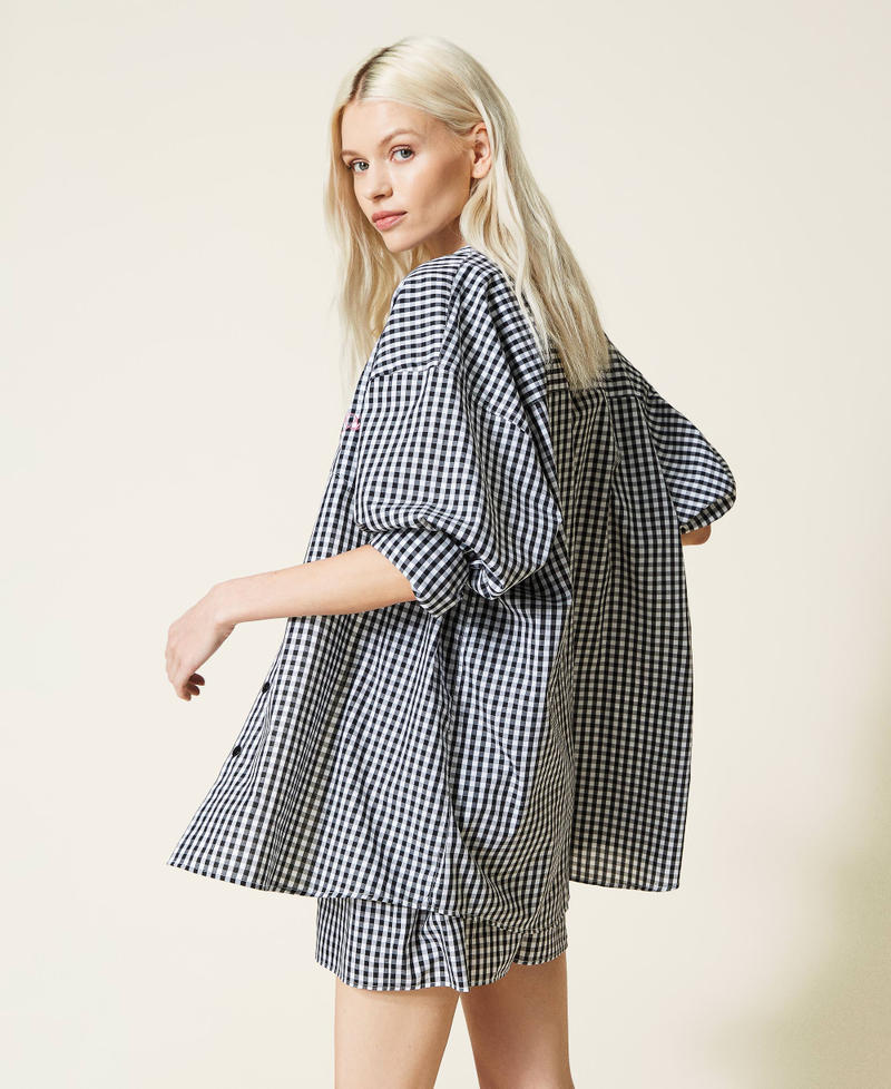 Gingham poplin shirt