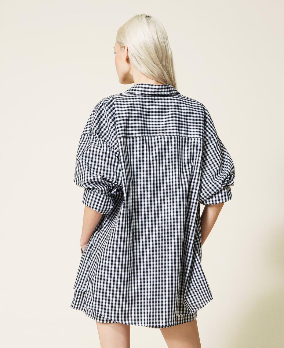 Gingham poplin shirt