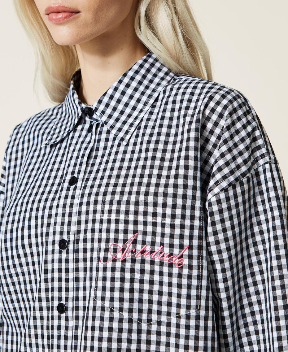 Gingham poplin shirt
