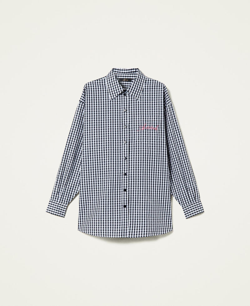 Gingham poplin shirt