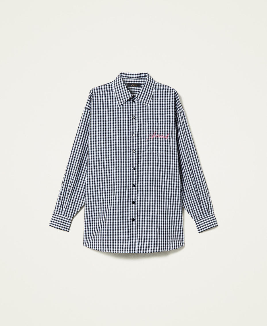 Gingham poplin shirt