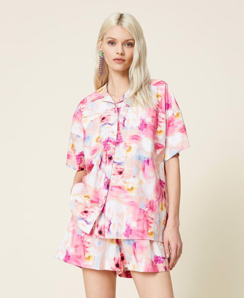 Poplin floral shirt