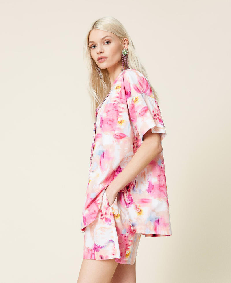 Poplin floral shirt