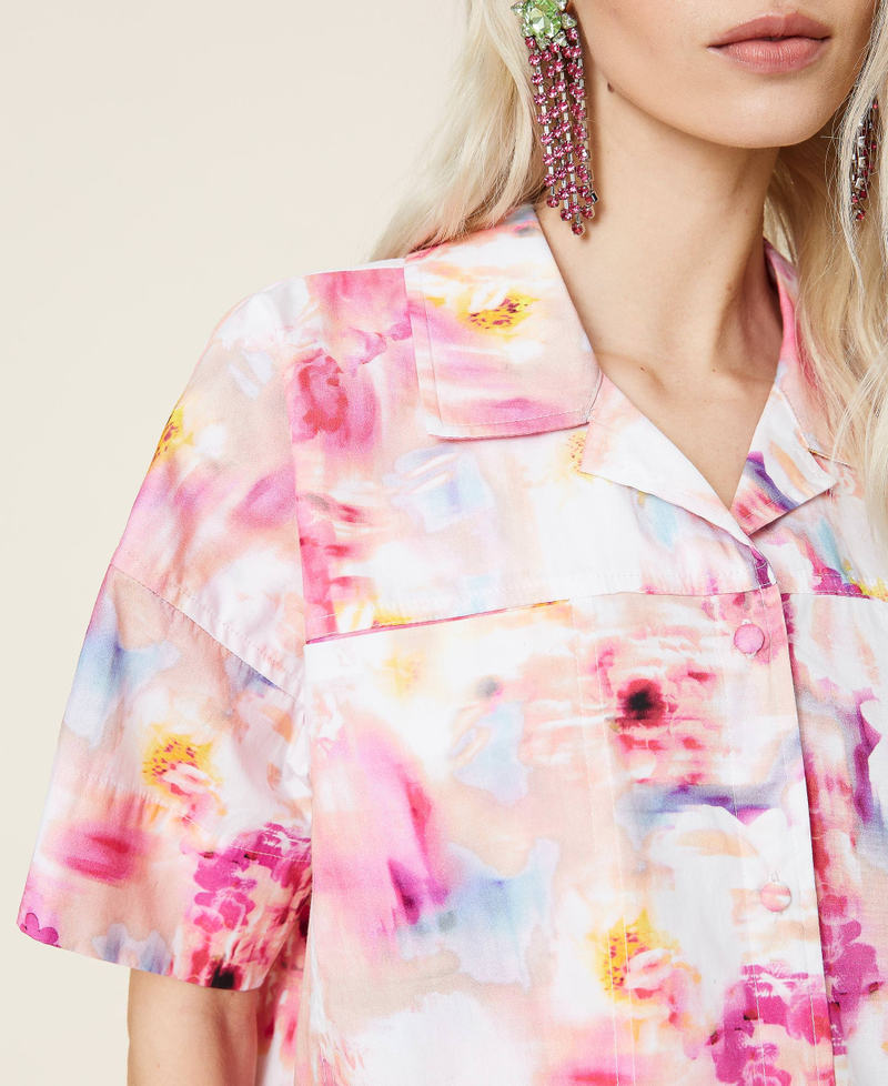 Poplin floral shirt