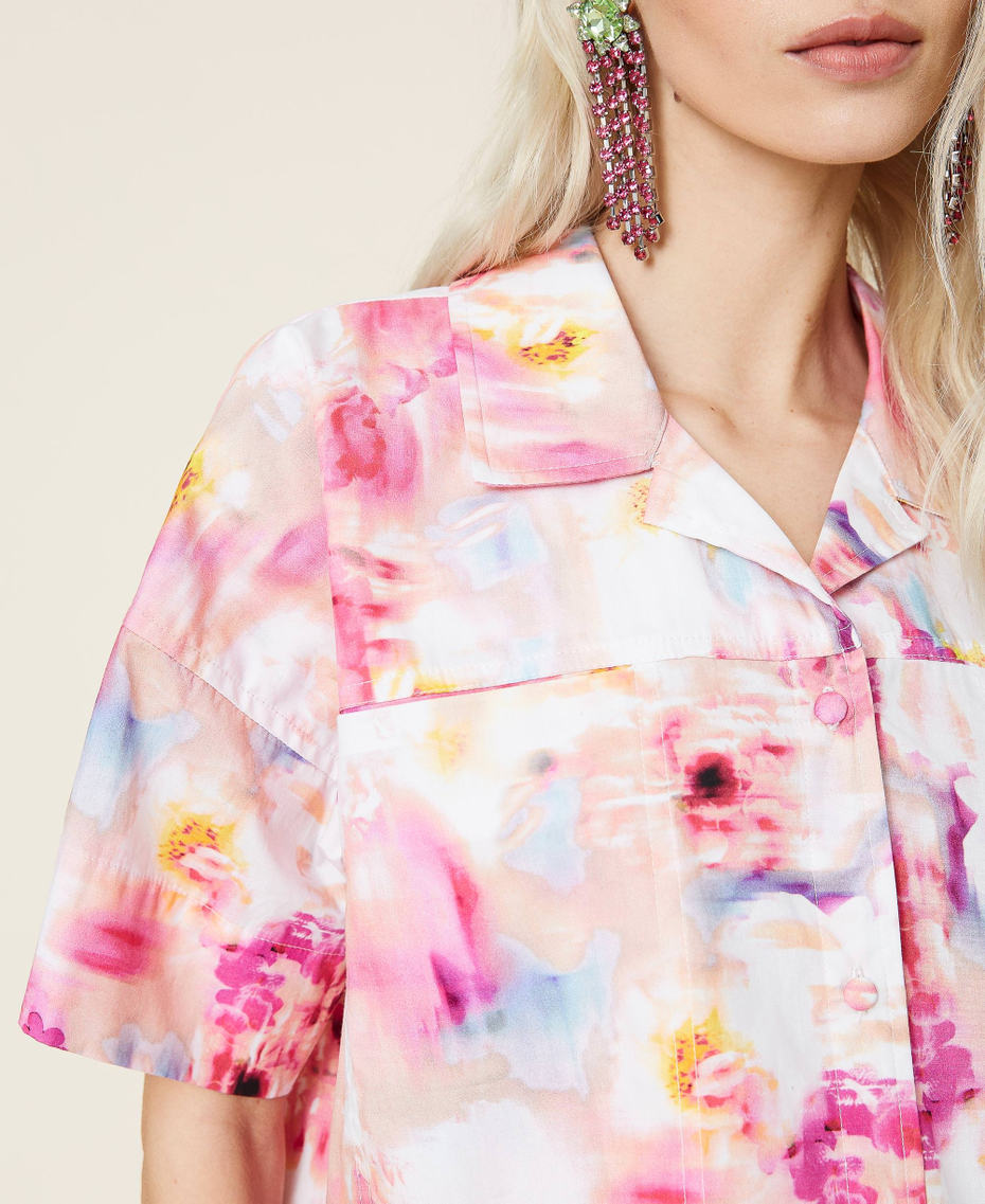 Poplin floral shirt