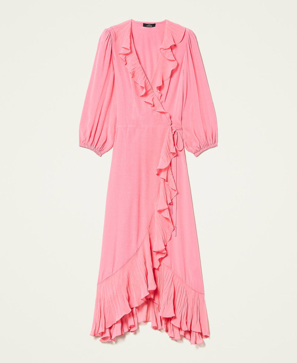 Robe longue en cr&ecirc;pe de Chine